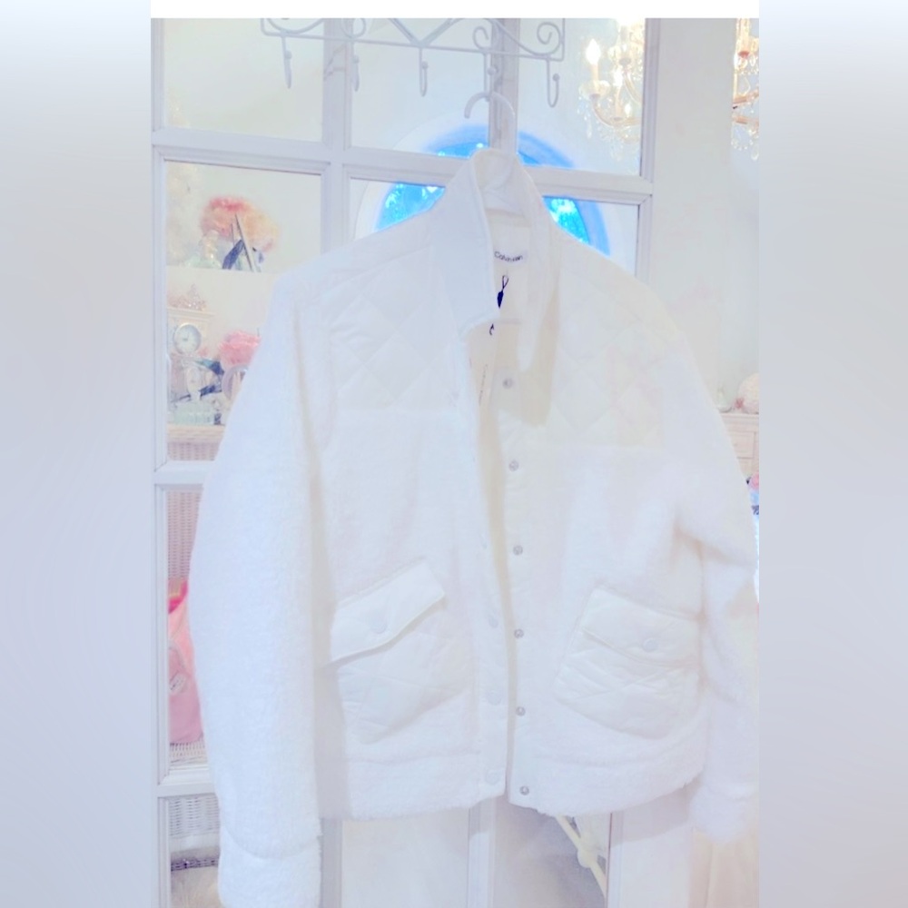 Calvin Klein Ivory Button-Up Jacket - Picture 2 of 10